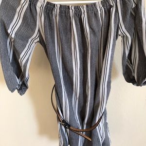 Tunic top with black belt